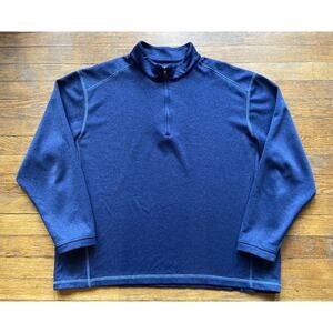 PEBBLE BEACH Performance Blue 1/4 Zip Long Sleeve Pullover sz XL